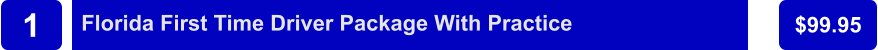 Florida First Time Driver Package With Practice $99.95 1