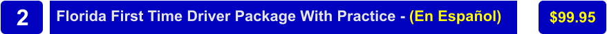 Florida First Time Driver Package With Practice - (En Español) $99.95 2